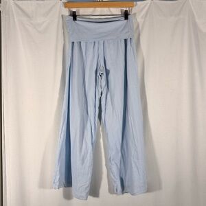 Hard Tail Baby Blue Wide Leg Cropped Pants